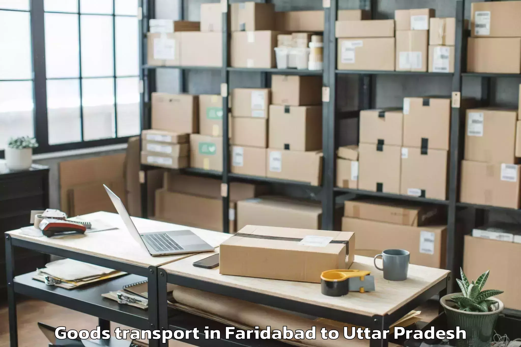 Book Faridabad to Unnao Goods Transport Online